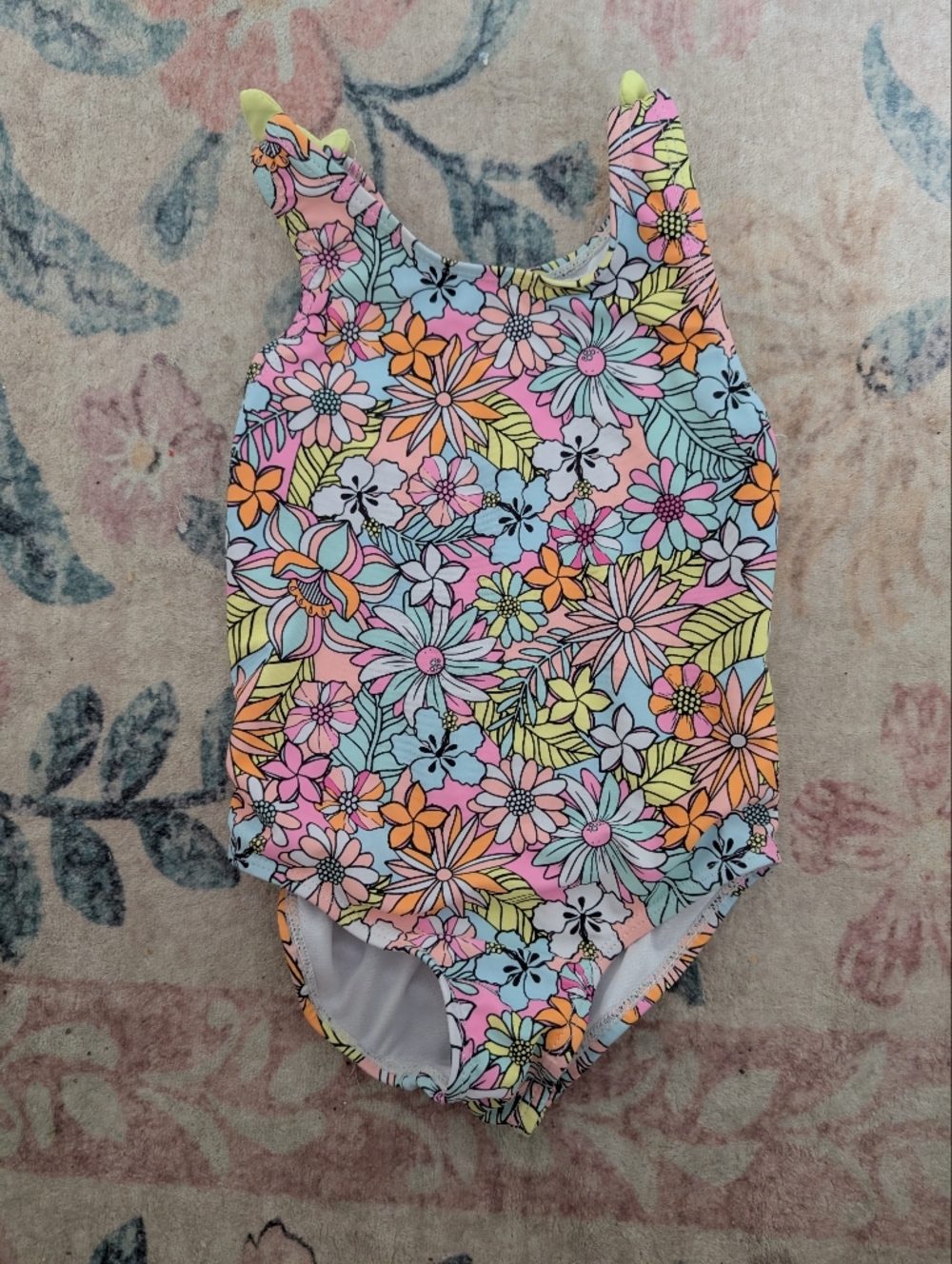 💥3/$24 btween Floral One-Piece Swimsuit in Pink, Orange, Yellow, Blue